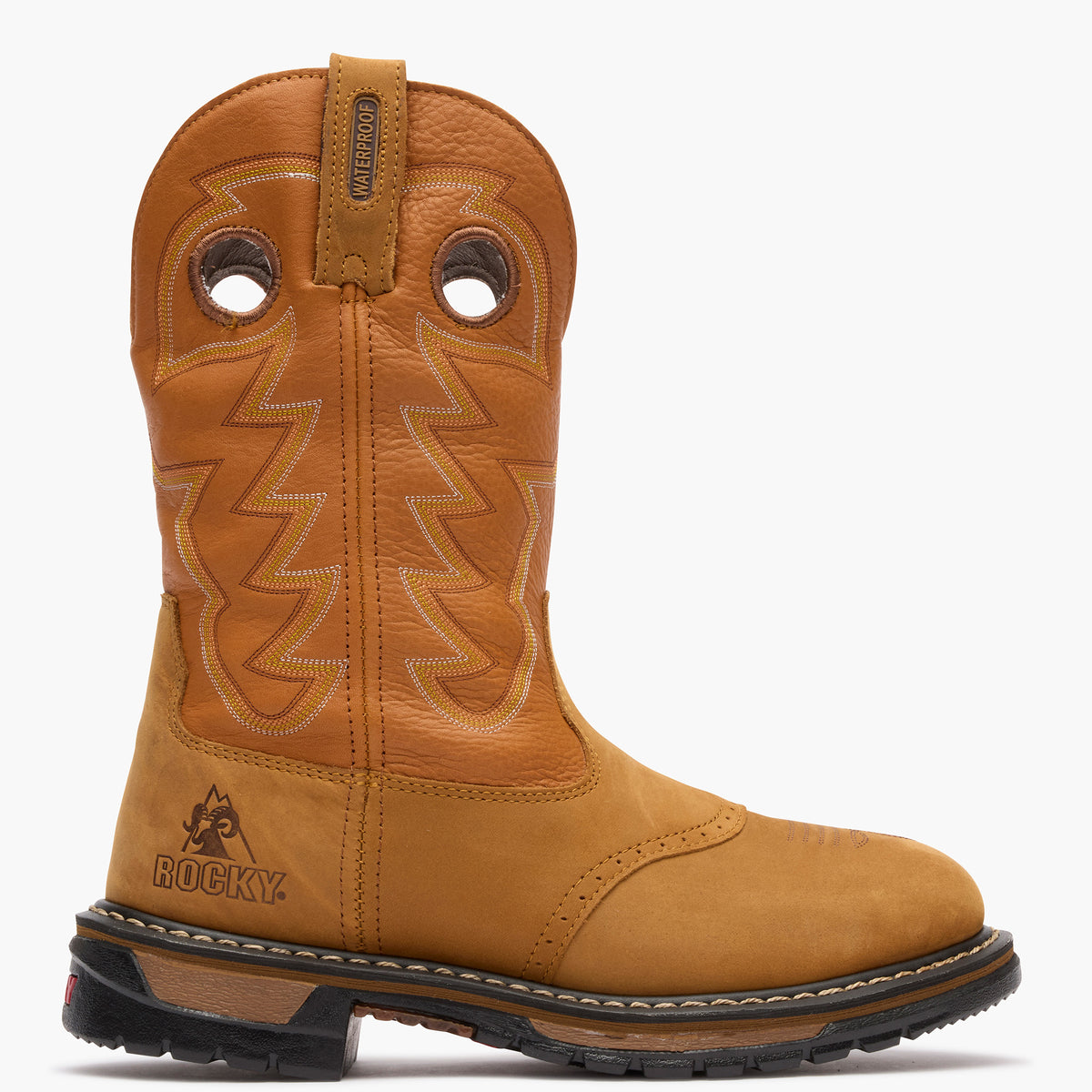 Rocky Original Ride Branson Saddle Roper Waterproof Western Boot - profile