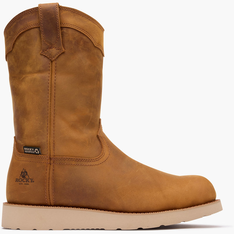 ""Rocky MonoCrepe Wedge 11"" Composite Toe Work Boot" - profile"