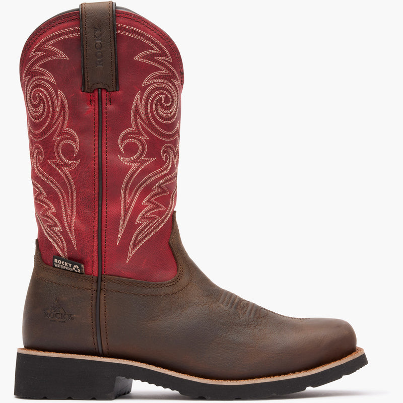 "Rocky Women's MonoCrepe 11" Steel Toe Western Boot - profile"